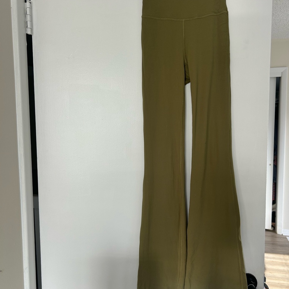 Olive Green Flared Pants